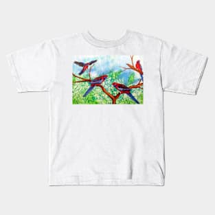 Crimson Rosellas Kids T-Shirt